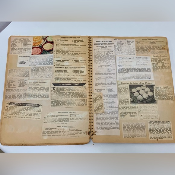 1940s/50s Antique Scrap Book Filled with Recipes Articles Advertisements - Picture 8 of 16